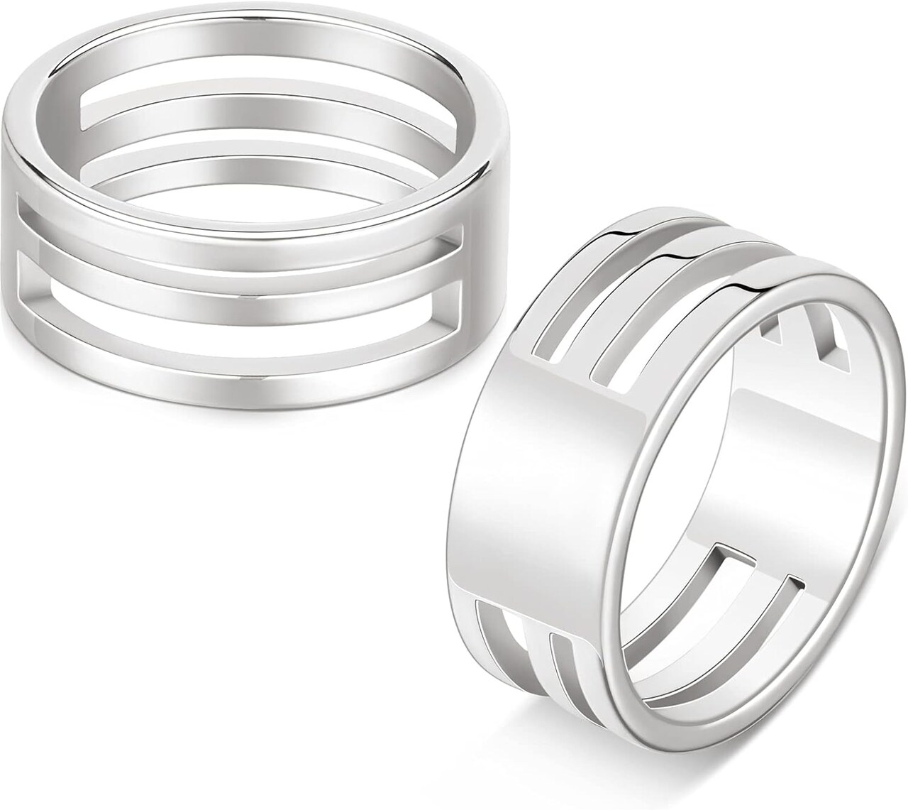 2 Pieces Jump Ring Opening Tools Opening Closing Rings Tool Stainless Steel Jump Ring Opener Circle Jump Ring Tool for Jewelry Makers Craft Projects Supplies (Silver)